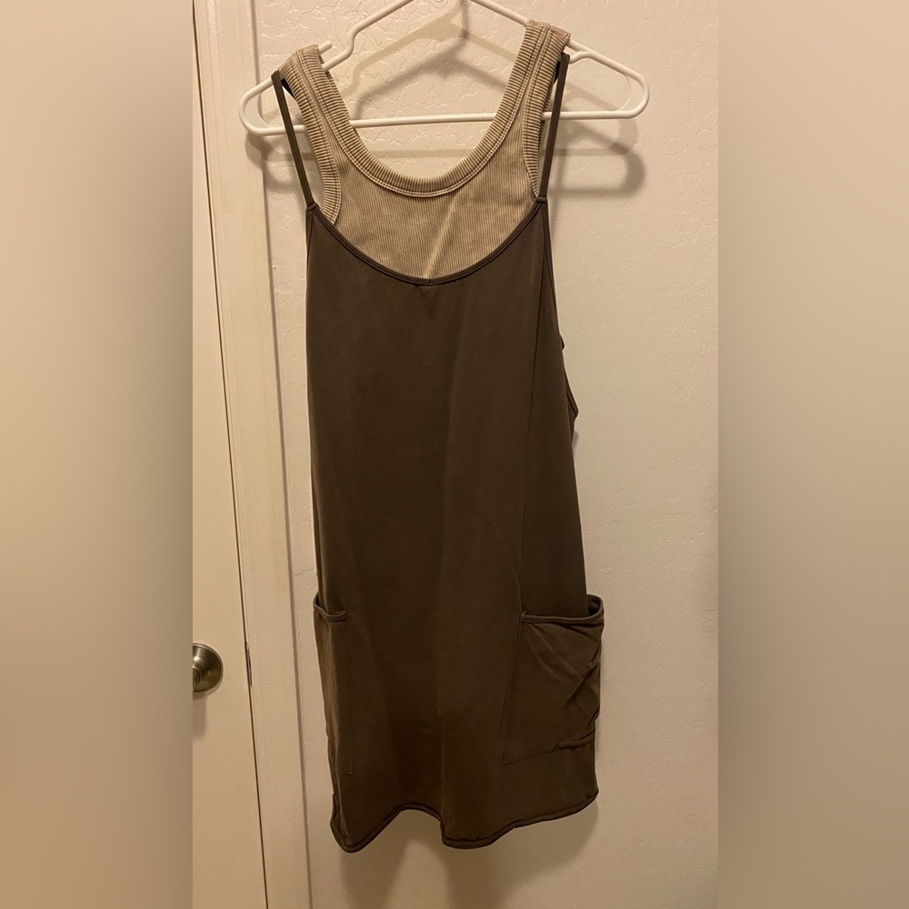 Stylish Brown Sleeveless Dress